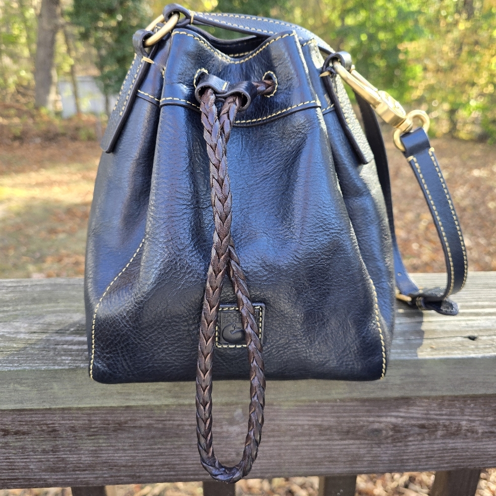 Dooney & Bourke Mini Florentine Hattie Drawstring Navy
